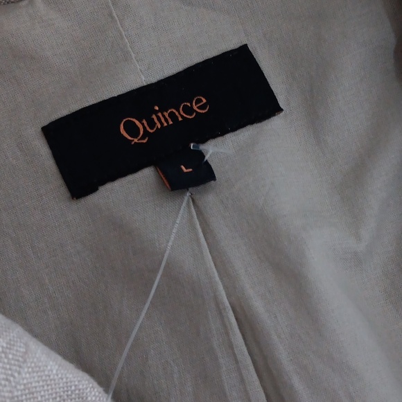 QUINCE..EURO LINEN STRUCTURED BLAZER..LARGE - Picture 7 of 9